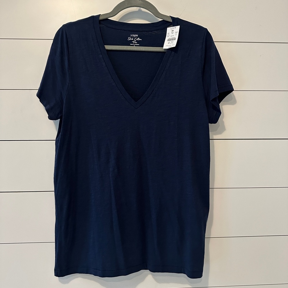 NWT J Crew Factory Tshirt, Navy, size Large
